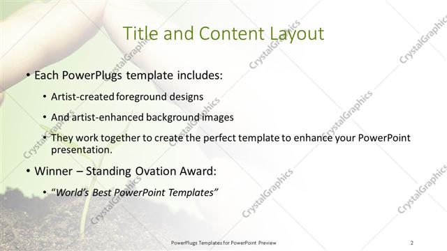 Title and Content presentation slide layout