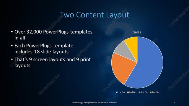 Two Content presentation slide layout