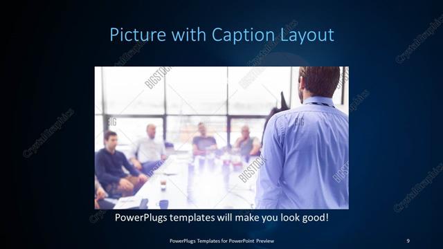 Picture with Caption presentation slide layout