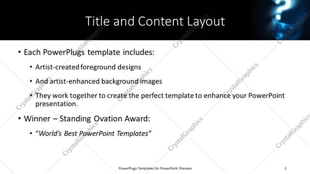 Title and Content presentation slide layout