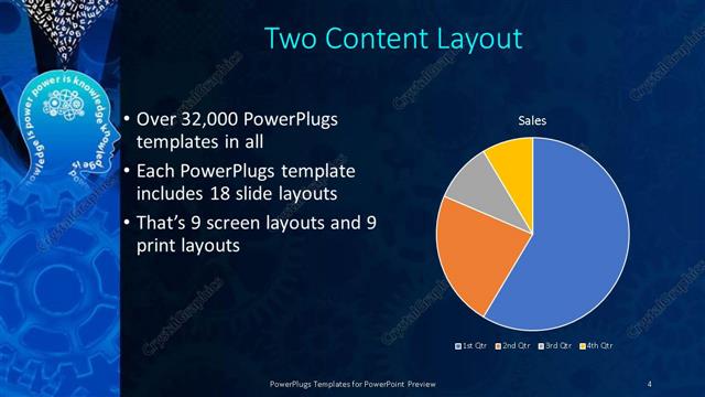 Two Content presentation slide layout