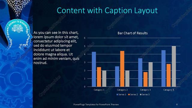 Content with Caption presentation slide layout