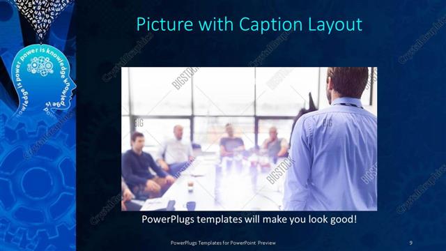 Picture with Caption presentation slide layout
