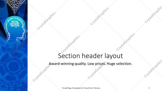 Section Header presentation slide layout