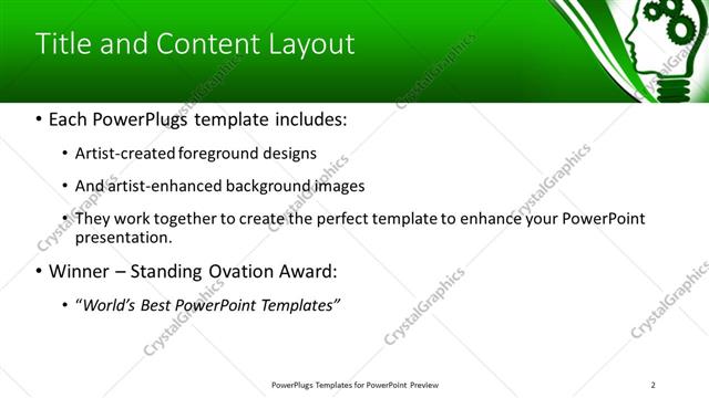 Title and Content presentation slide layout