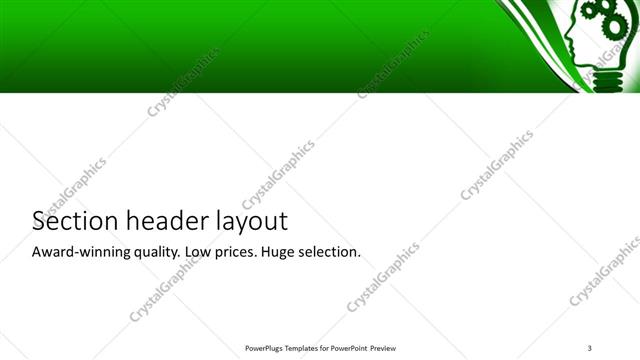 Section Header presentation slide layout