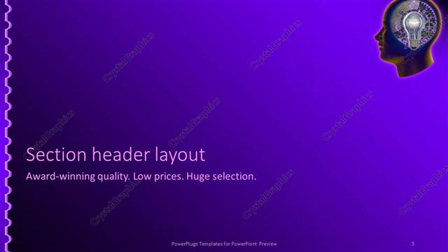 Section Header presentation slide layout