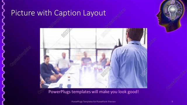 Picture with Caption presentation slide layout