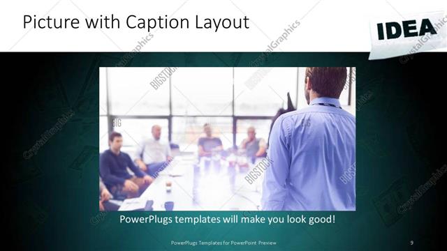 Picture with Caption presentation slide layout