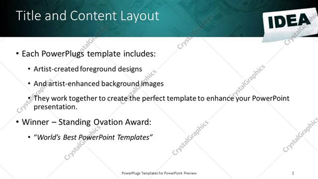Title and Content presentation slide layout