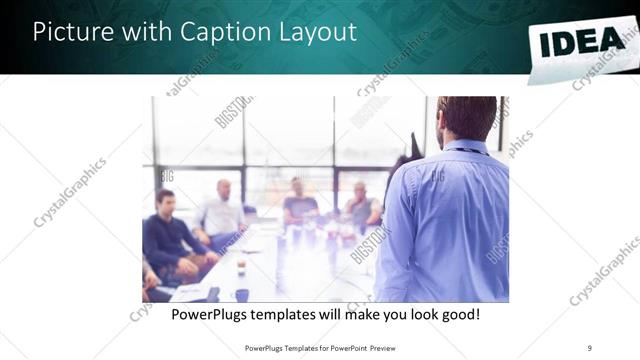 Picture with Caption presentation slide layout