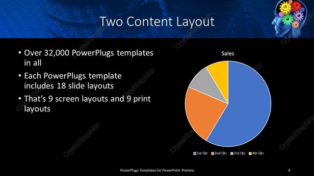 Two Content presentation slide layout
