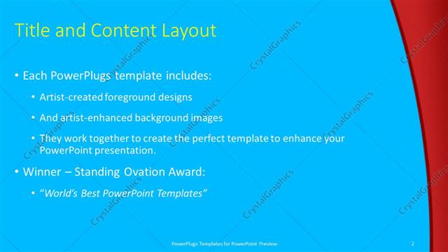 Title and Content presentation slide layout