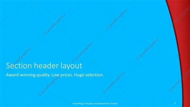 Section Header presentation slide layout