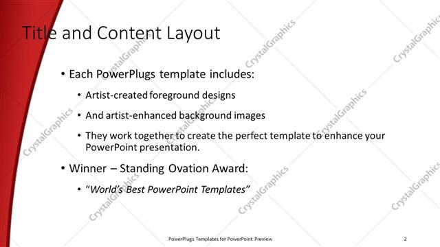 Title and Content presentation slide layout