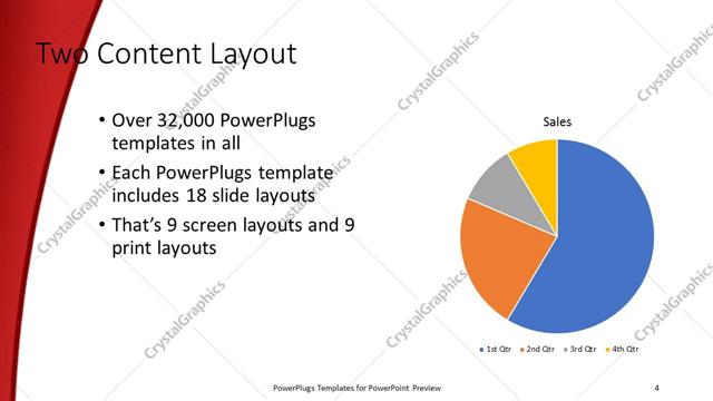 Two Content presentation slide layout