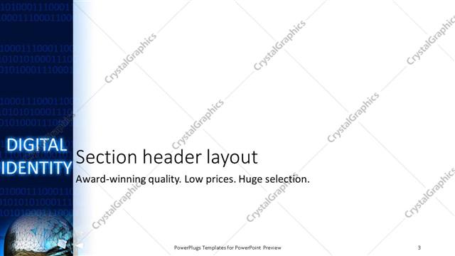 Section Header presentation slide layout