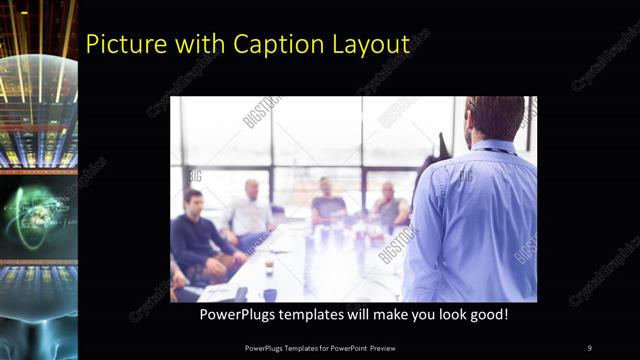 Picture with Caption presentation slide layout