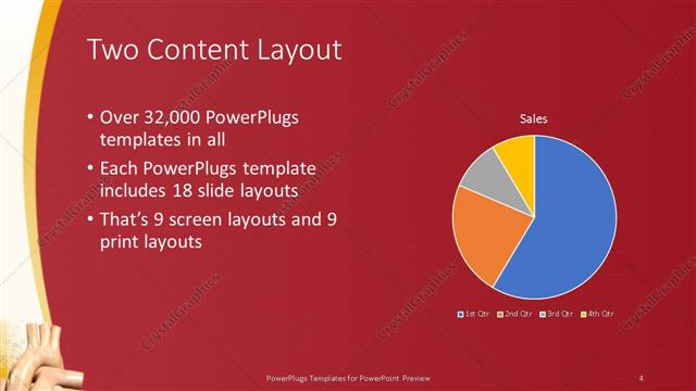 Two Content presentation slide layout