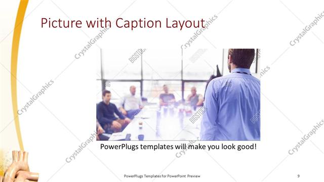 Picture with Caption presentation slide layout
