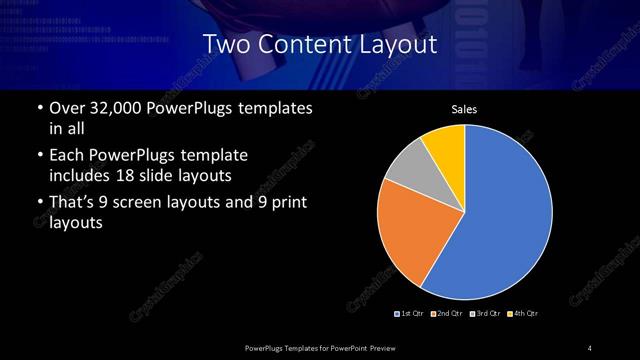 Two Content presentation slide layout