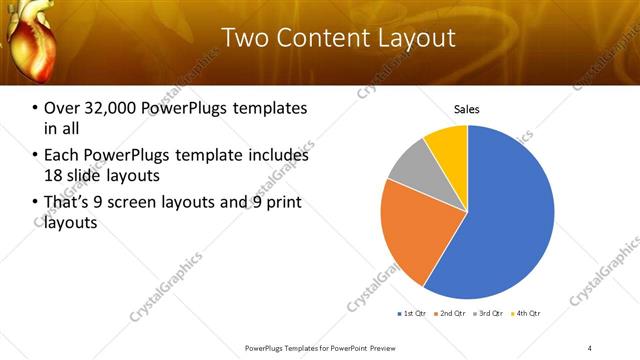 Two Content presentation slide layout