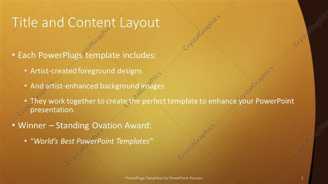 Title and Content presentation slide layout