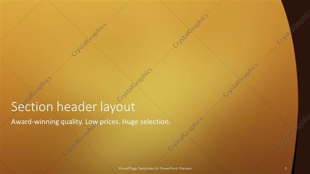 Section Header presentation slide layout
