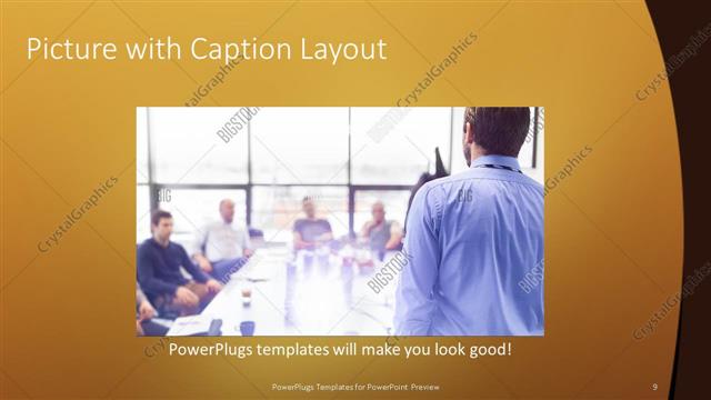 Picture with Caption presentation slide layout
