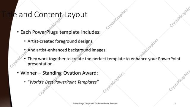 Title and Content presentation slide layout