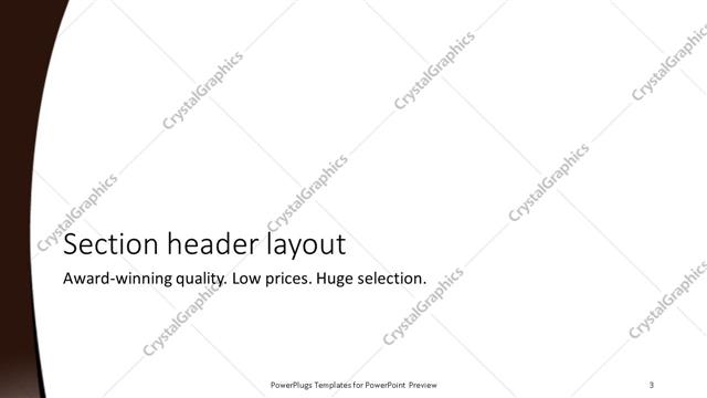 Section Header presentation slide layout