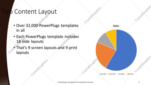 Two Content presentation slide layout