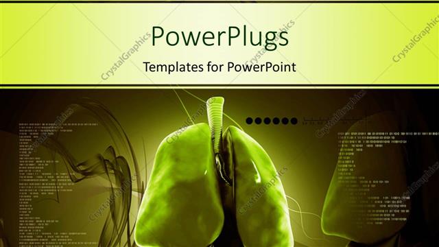  Presentation with human - Human lungs with digital colorful background