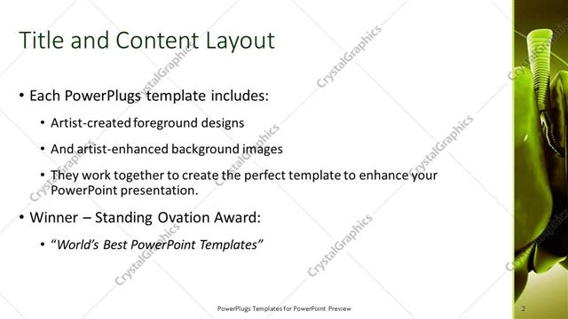Title and Content presentation slide layout