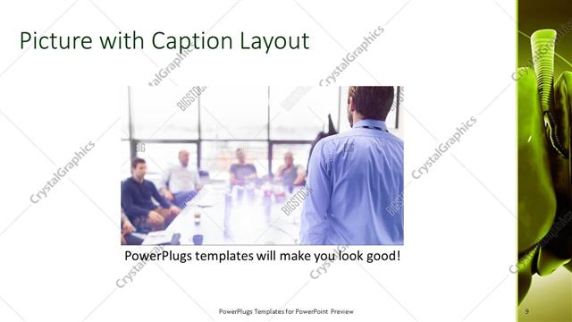 Picture with Caption presentation slide layout