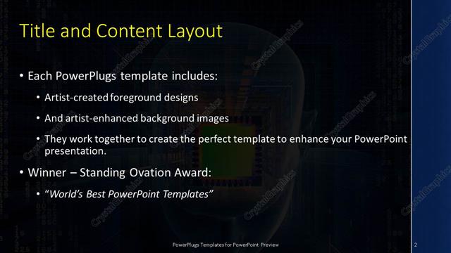 Title and Content presentation slide layout