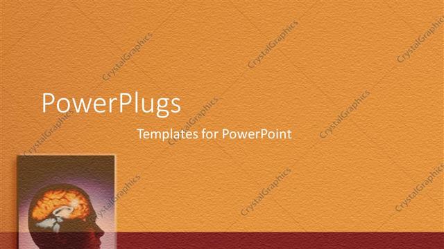  Presentation with human mind - A human mind with place for text