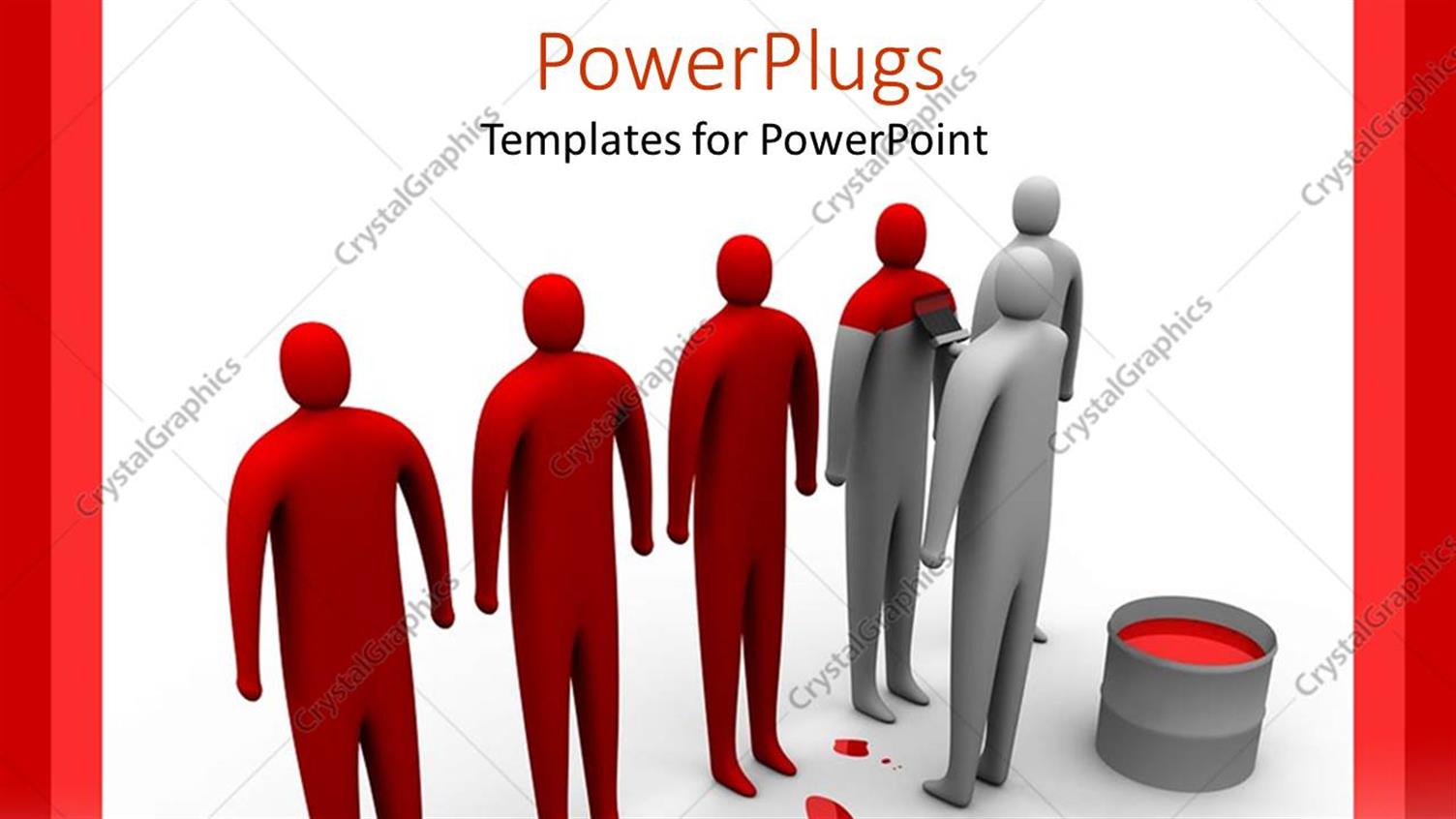 Featuring Human Painting White Humans Red with Brush