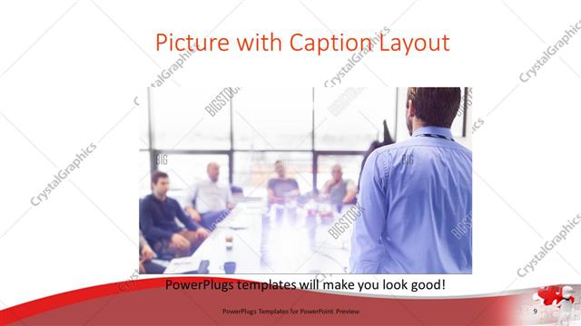 Picture with Caption presentation slide layout