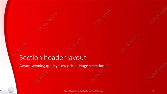 Section Header presentation slide layout