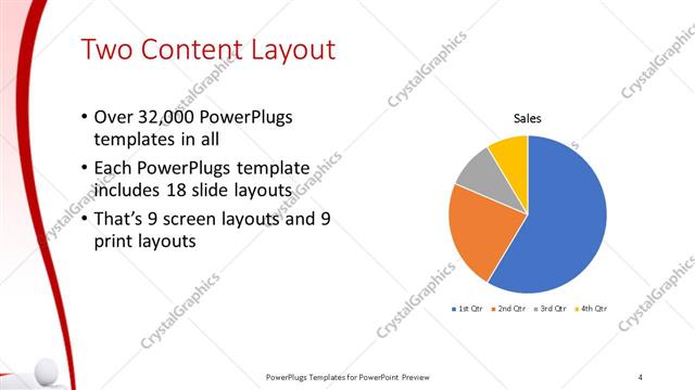 Two Content presentation slide layout