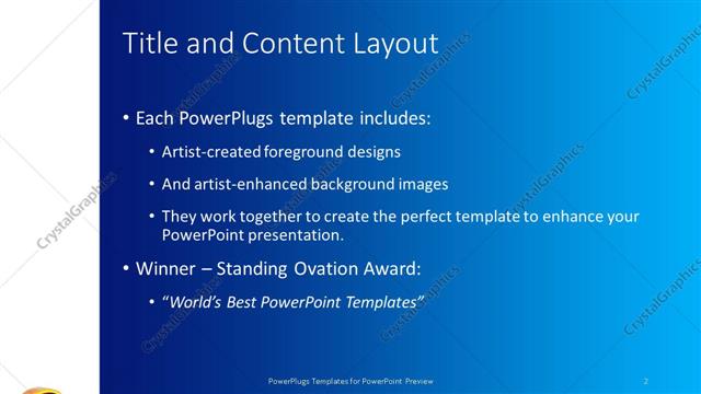 Title and Content presentation slide layout