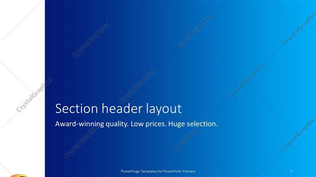 Section Header presentation slide layout