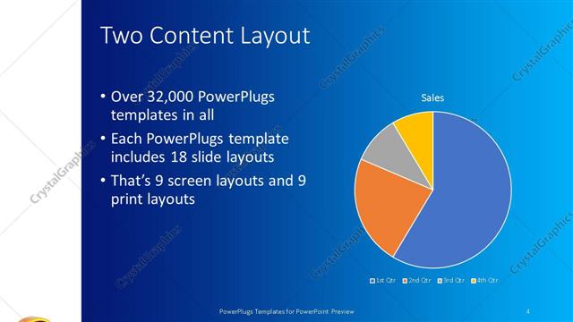 Two Content presentation slide layout