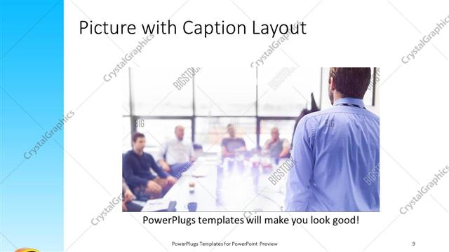 Picture with Caption presentation slide layout