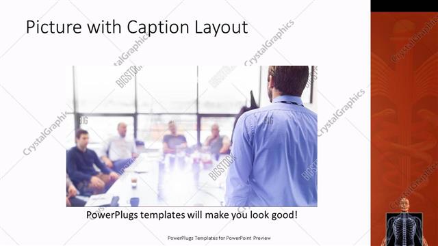 Picture with Caption presentation slide layout