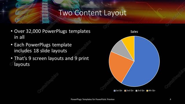 Two Content presentation slide layout