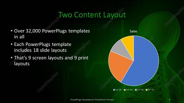 Two Content presentation slide layout