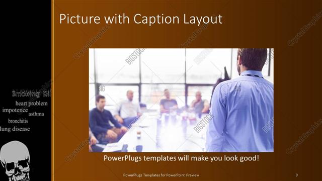 Picture with Caption presentation slide layout