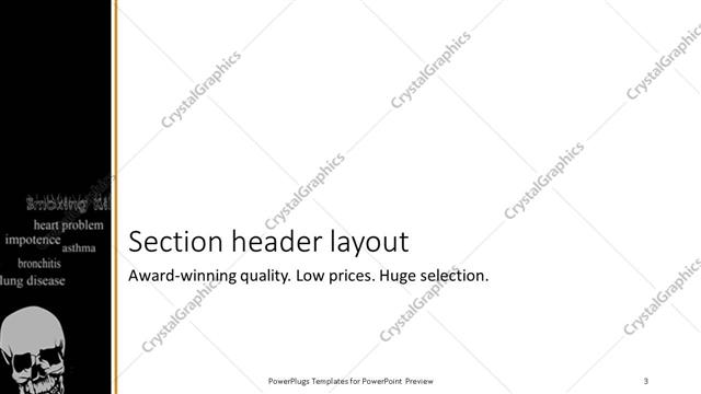 Section Header presentation slide layout